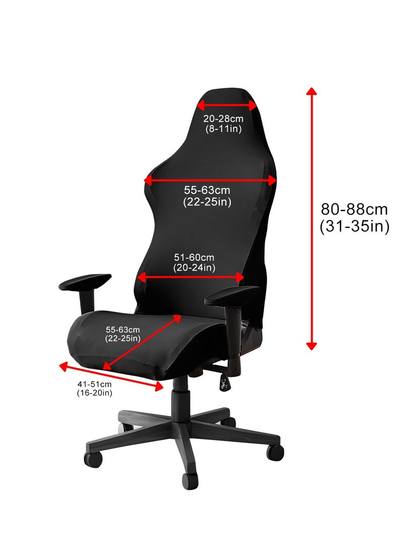 DUNISO Gaming Chair Covers Stretch Washable Computer Chair Slipcovers for Armchair, Swivel Chair, Reclining Racing Gaming Chair,Computer boss Chair (Black) - Image 3