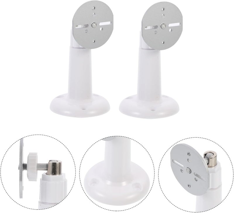 POPETPOP 2pcs Wall Bracket Security Outdoor Indoor Security Wall Mount Brackets Monitor Mount Mounts Outdoor Tilt Adjustable Blink Support Key Angle White - Image 3