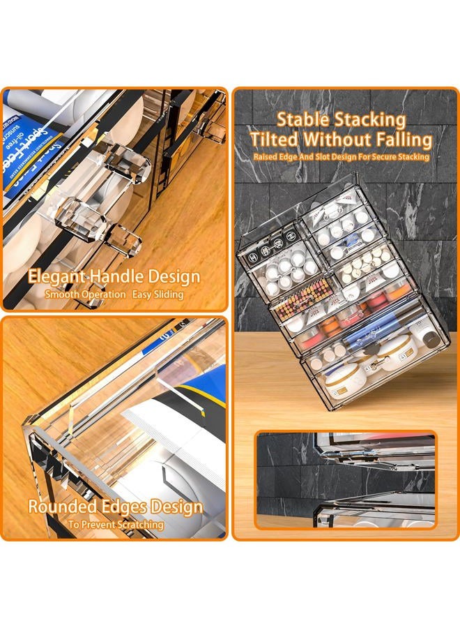 Cq acrylic Makeup Organizers Countertop,Makeup Organization and Skincare Storage With 14 Drawers for Vanity, Desktop, Bathroom,Clear Cosmetic Organizer for Beauty Skin Care Skincare Product Organizing - Image 4