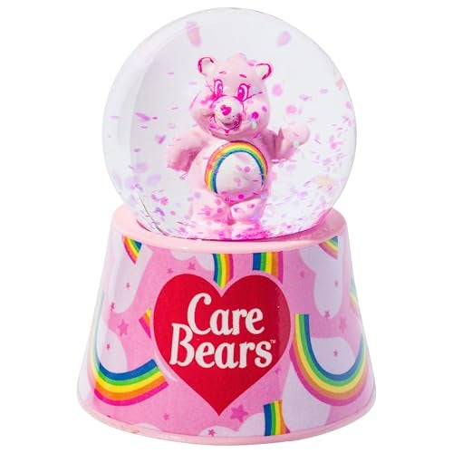 Silver Buffalo Care Bears Mini Light Up Snow GlobeCheer Bear38 Inches Tall 45mm Small - Image 1