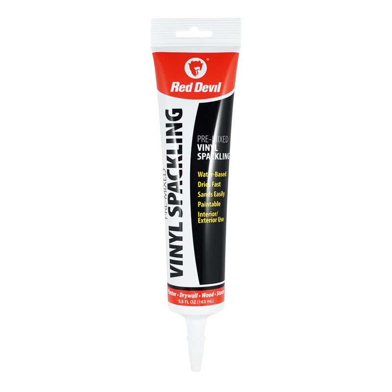 Red Devil 0615 Pre-Mixed Vinyl Spackling, 5.5 Oz. Squeeze Tube - Image 1