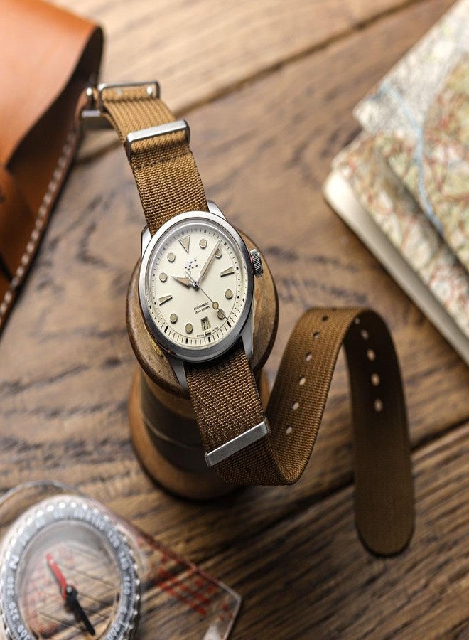 WatchGecko Ridge Military Nylon Watch Strap - 18mm, 19mm, 20mm, 21mm, 22mm, 24mm, 24mm, Nylon, No Gemstone - Image 2