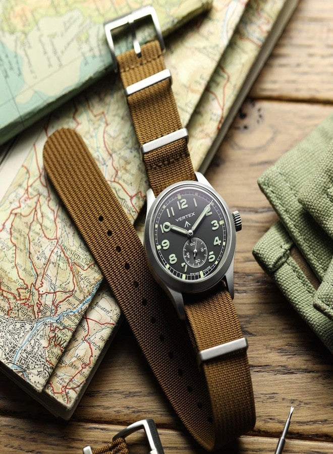 WatchGecko Ridge Military Nylon Watch Strap - 18mm, 19mm, 20mm, 21mm, 22mm, 24mm, 24mm, Nylon, No Gemstone - Image 4