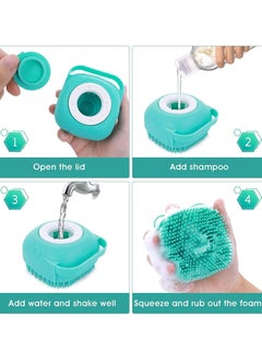 A.M Dog And Cat Brush, Shampoo Applicator Or Dispenser, Soft Silicone Design With Hanging Loop or All Skin Types  - Image 3