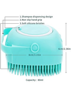 A.M Dog And Cat Brush, Shampoo Applicator Or Dispenser, Soft Silicone Design With Hanging Loop or All Skin Types  - Image 4