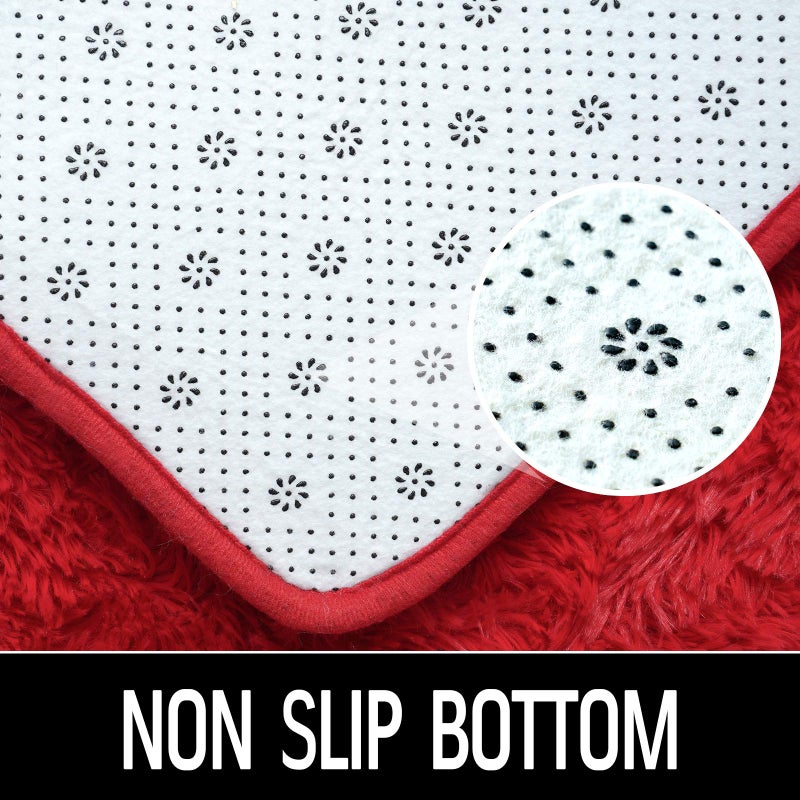 HOMORE HOMORE Red Rug 6x9 Fluffy Area Rugs Modern Shag Rug for Bedroom  Large Living Room Rug for Girls  Non Slip Rugs for Kids Playroom Classroom  Cute Rugs and Carpets for Chidren Nursery Home Dorm Decor  - Image 5