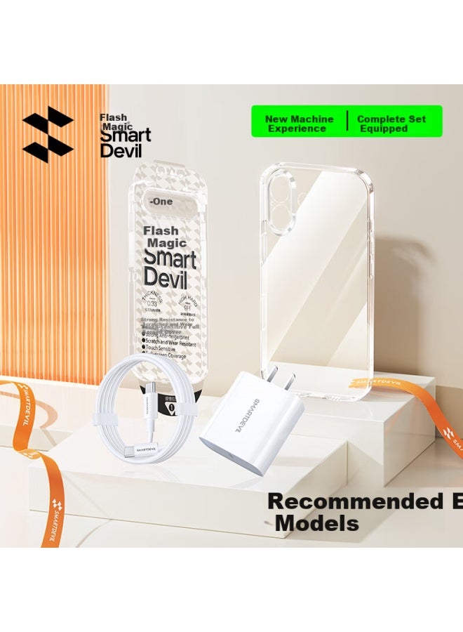Smartdevil For Apple 16, With Tempered Glass Screen Protector And Phone Case, Dual Type-c Data Cables And Charger Set - Image 1