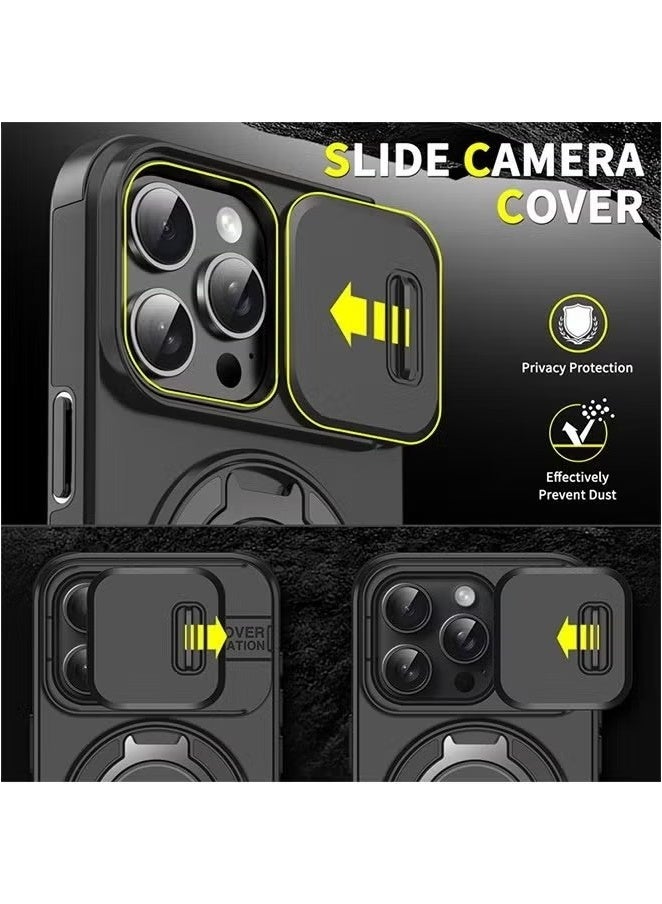 X-level iPhone 16 Pro Max Magsafe Case Cover with Slide Camera Cover, with Build in 360° Invisible Stand,Shockproof Grade Drop Protection Cover Case Magnetic Magsafe Cover for iPhone 16 Pro Max  - Image 2