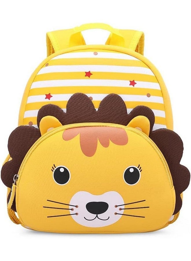 FunBlast حقائب المدرسة FunBlast للأطفال - حقيبة بموضوع الأسد للأطفال، حقيبة نزهة للأطفال، حقيبة صغيرة للأطفال، للأولاد والبنات، حقائب خفيفة صغيرة فاخرة للأطفال (32 × 27 × 11 سم) - Image 1