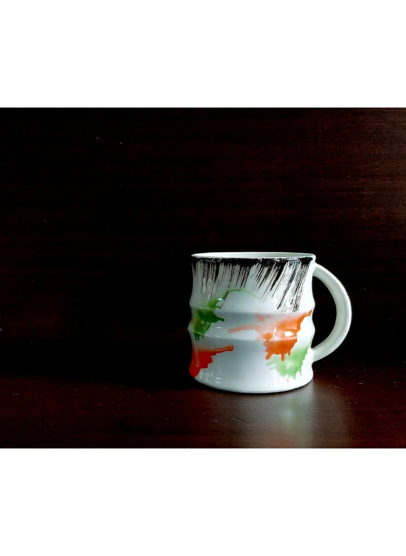 MOODY PANDA MOODY PANDA Vibrant Set of 6 Cups Cup Set Ceramic Cup Set of 6 160 ml Tea Cups Colorful Cups  - Image 3