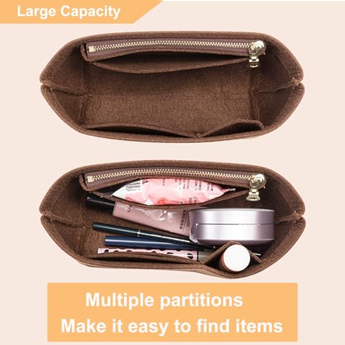 Doxo Purse Organizer Insert for Longchamp Mini/XS Handbags/Neverfull BB,Keeps Le pliage Mini Bags Neat And Shaped (XS/BB,Brown) - Image 5