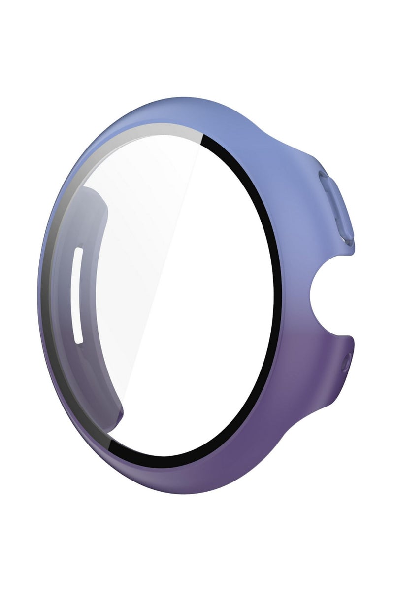 1pcs PC+tempered glass case For Google Pixel Watch 3 High definition high penetration Screen protector Smart watches accessories 45mm Blue Purple - Image 3