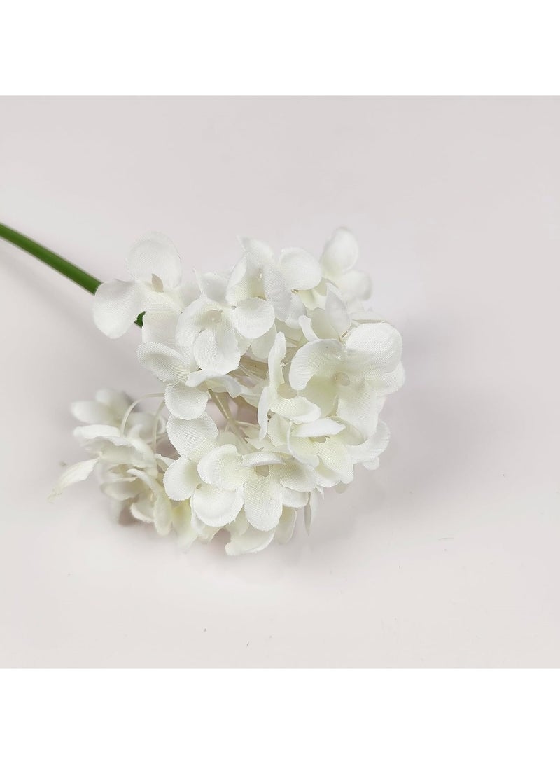 Huitich Single Head Artificial Hydrangea Silk Flower for Effortless Beauty White  - Image 2