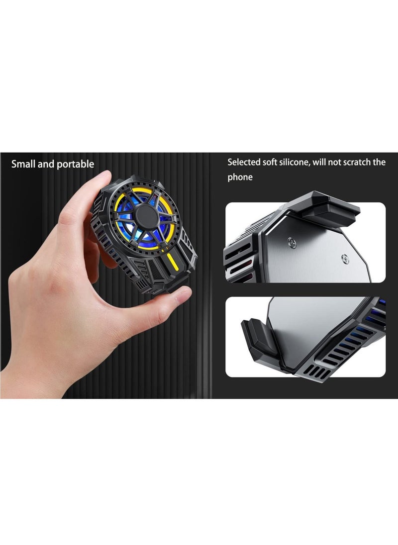 Generic JUST STAR gaming mobile phone cooling fan, silent radiator, large area, intelligent temperature control fan  - Image 3