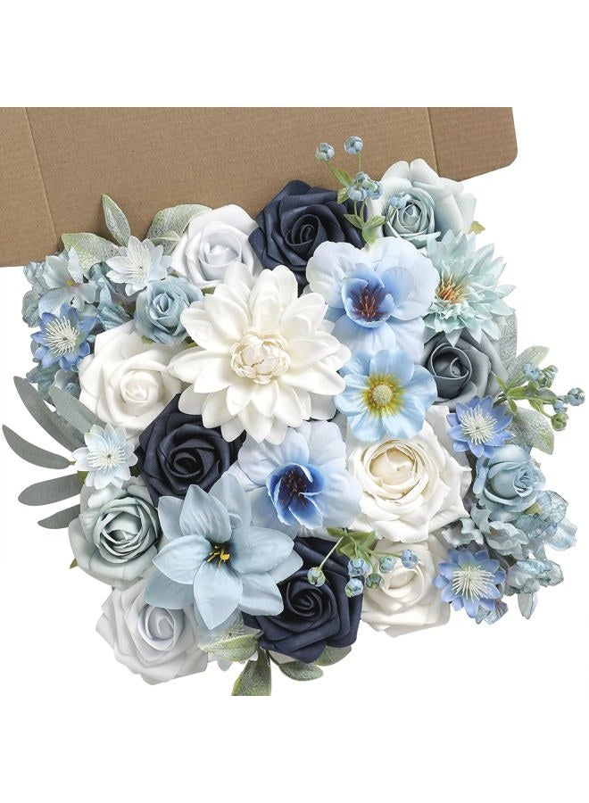 Koroni Flowers Artificial Flowers Combo Box Set Pink Flowers Silk Fake Roses with Stems for DIY Wedding Bouquets,Floral Arrangement,Table Centerpieces,Baby Shower, Home Decor - Image 1