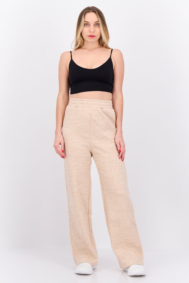 Champion Women Sportswear Fit Drawstring Outdoor Sweatpants, Beige  - Image 4