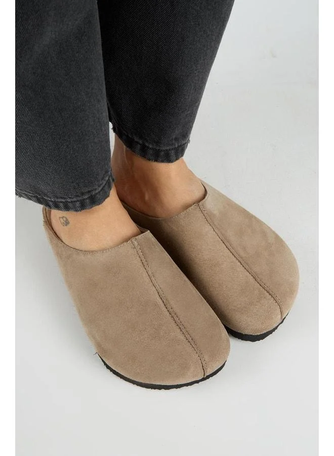Manijero  Melissa Women's Genuine Leather Front-Stitched Sabo Vizon Slipper. for Women | Best Price UAE