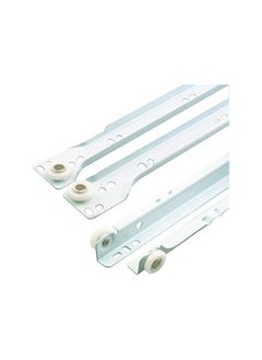 KNP KNP White Sliding Drawer Rail 20 Inches is a High Quality Smooth Operating Rail Designed for Use in Drawers and Cabinets.  - Image 2