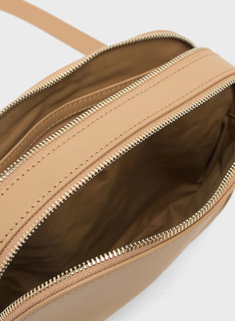 Ted Baker Darcelo Branded Webbing Leather Camera Bag