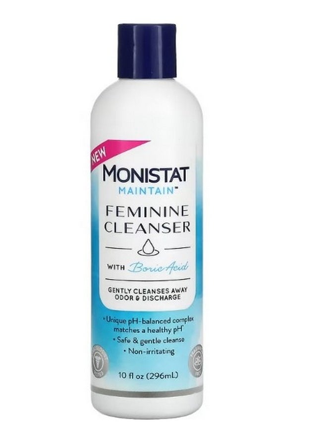 Monistat Feminine Cleanser with Boric Acid Fragrance Free 10 fl oz 296 ml  - Image 1
