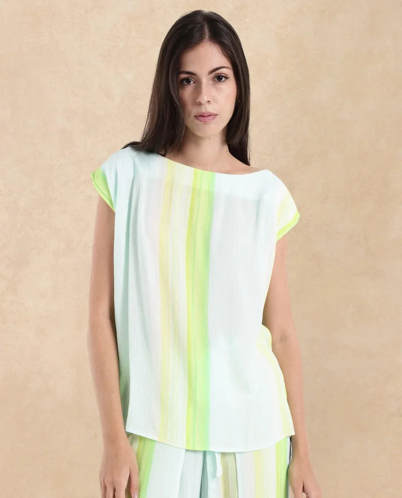 Rareism Women's Abstract Print Flowy Sleeveless Top