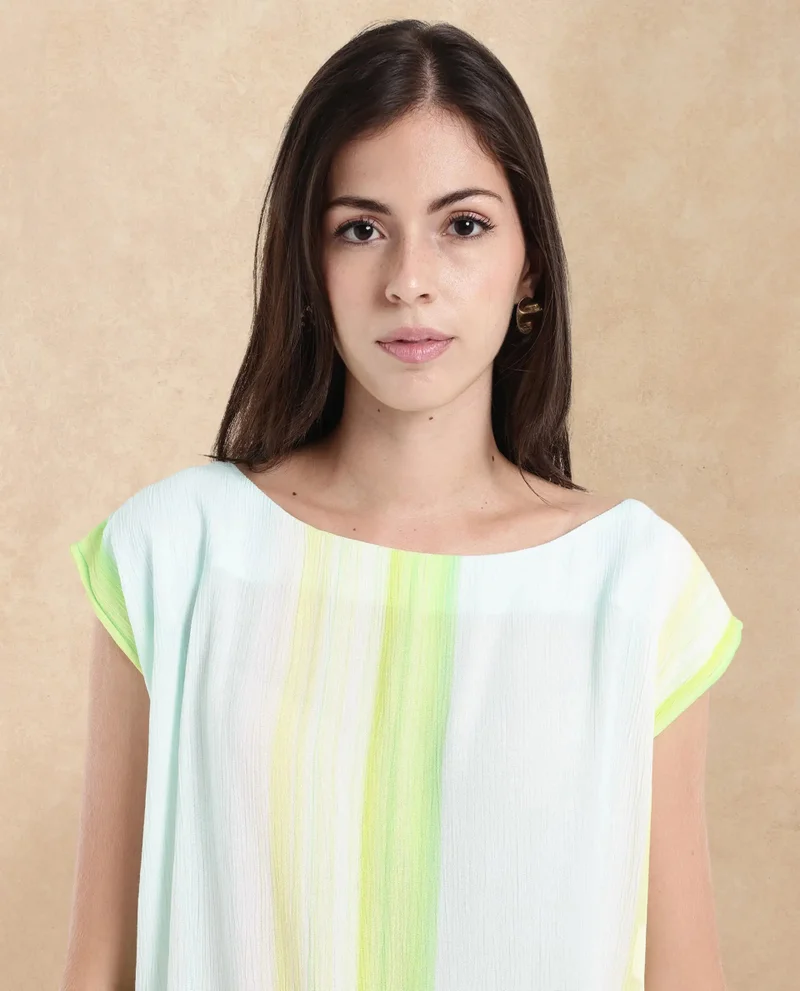 Rareism Women's Abstract Print Flowy Sleeveless Top