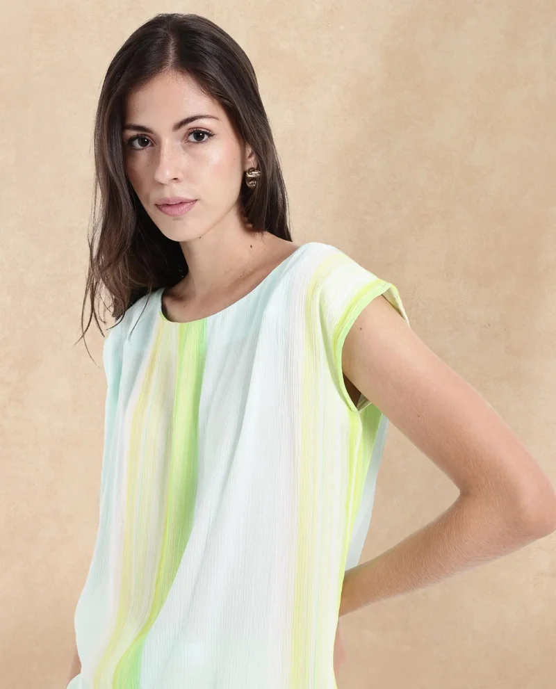 Rareism Women's Abstract Print Flowy Sleeveless Top