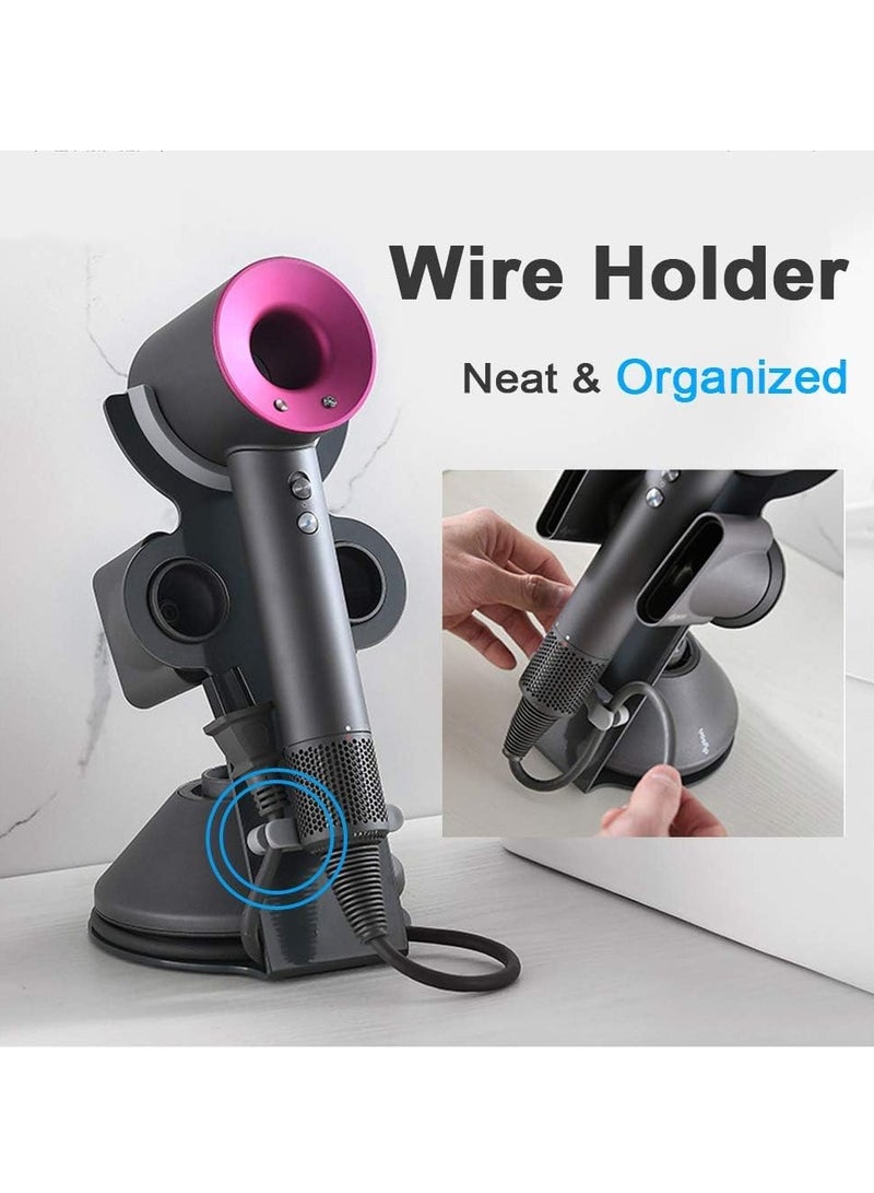 general Hair Dryer Holder for Dyson Supersonic Hair Dryer Holder for Dyson Supersonic Magnetic Stand Holder with Power Plug Cable Organizer Bracket Bathroom Organizer for Dyson Supersonic Hair Dryer - Image 3