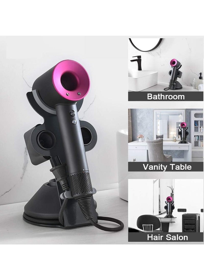 general Hair Dryer Holder for Dyson Supersonic Hair Dryer Holder for Dyson Supersonic Magnetic Stand Holder with Power Plug Cable Organizer Bracket Bathroom Organizer for Dyson Supersonic Hair Dryer - Image 5