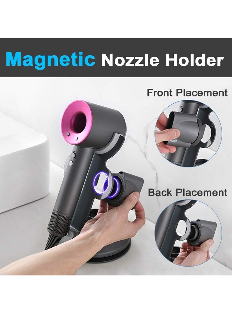 general Hair Dryer Holder for Dyson Supersonic Hair Dryer Holder for Dyson Supersonic Magnetic Stand Holder with Power Plug Cable Organizer Bracket Bathroom Organizer for Dyson Supersonic Hair Dryer - Image 2