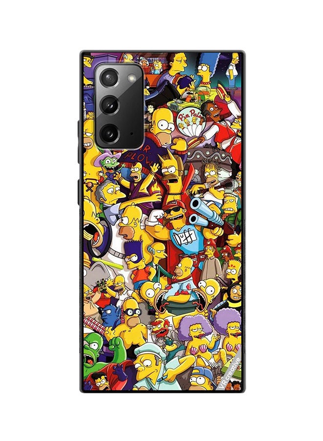 VR CREATIVE Protective Case Cover For Samsung Galaxy Note20 5G Simpsons Design Multicolour - Image 1