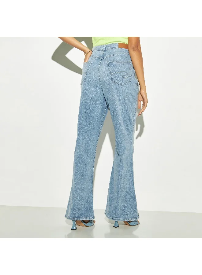 Lee Cooper Lee Cooper Flare Leg Jeans with Slits and Pockets