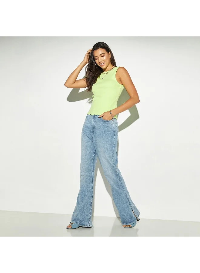 Lee Cooper Lee Cooper Flare Leg Jeans with Slits and Pockets