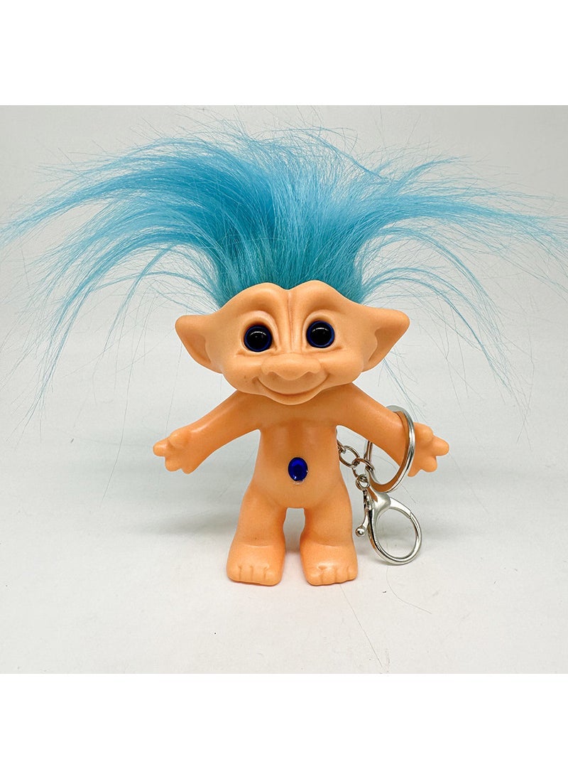 Arabest - Vintage Troll Dolls 10cm Long Hair Purple - Image 1
