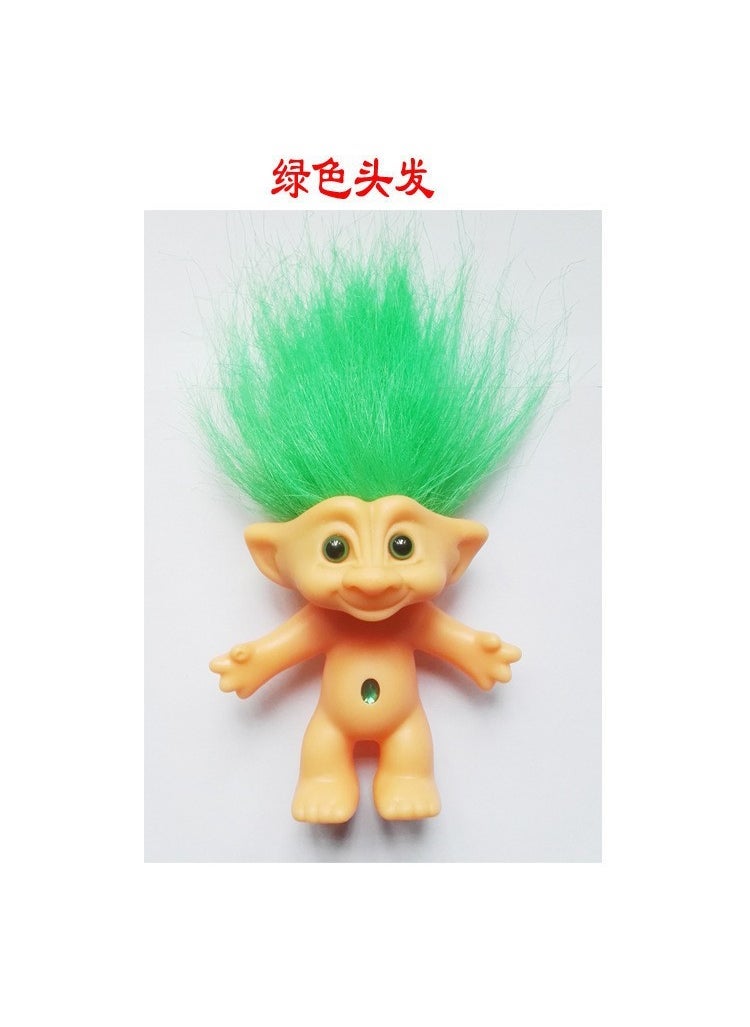 Arabest - Vintage Troll Dolls 10cm Long Hair Purple - Image 1