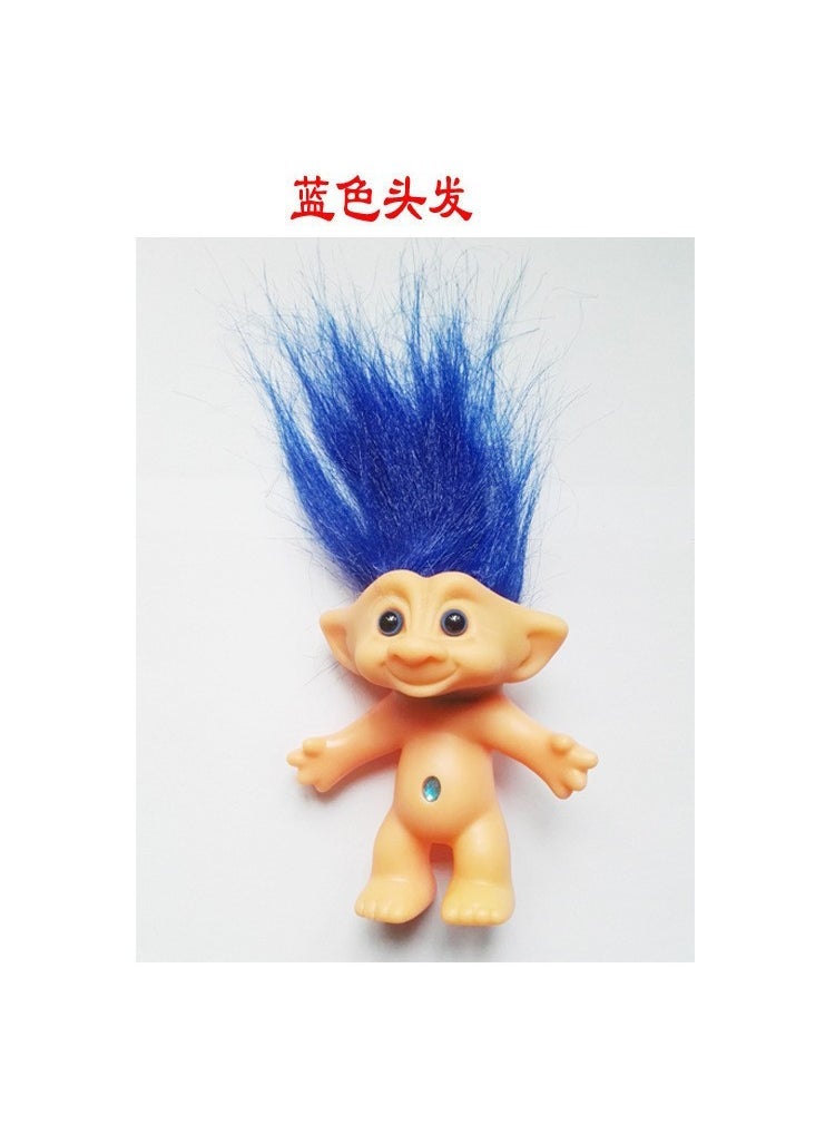 Arabest - Vintage Troll Dolls 10cm Long Hair Purple - Image 1