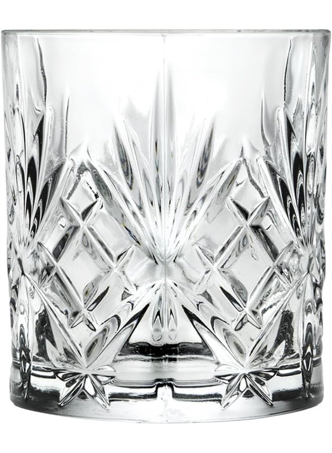 RCR 25935020006 Melodia Crystal Short Whisky Water Tumblers Glasses, 8.05 oz, Set Of 6-Clear - Image 3
