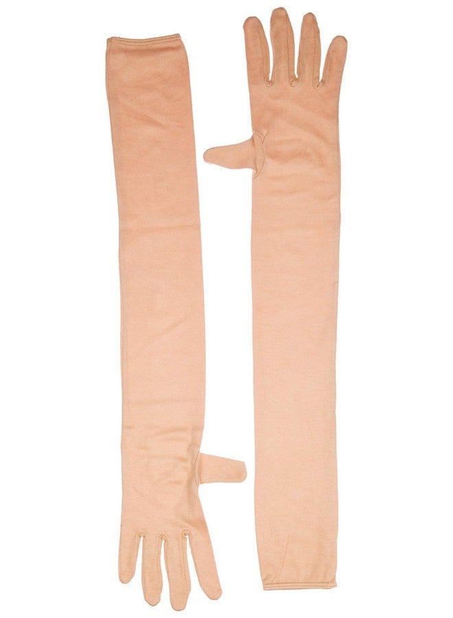 Kuber Industries Unisex Cotton Full Hand Arm Sleeves Gloves Set|Sunlight Protection|Soft & Comfortable Fabric|Size 64 X 10 Cm, Set Of 2 Piece (Cream), Pack of 1 - Image 1