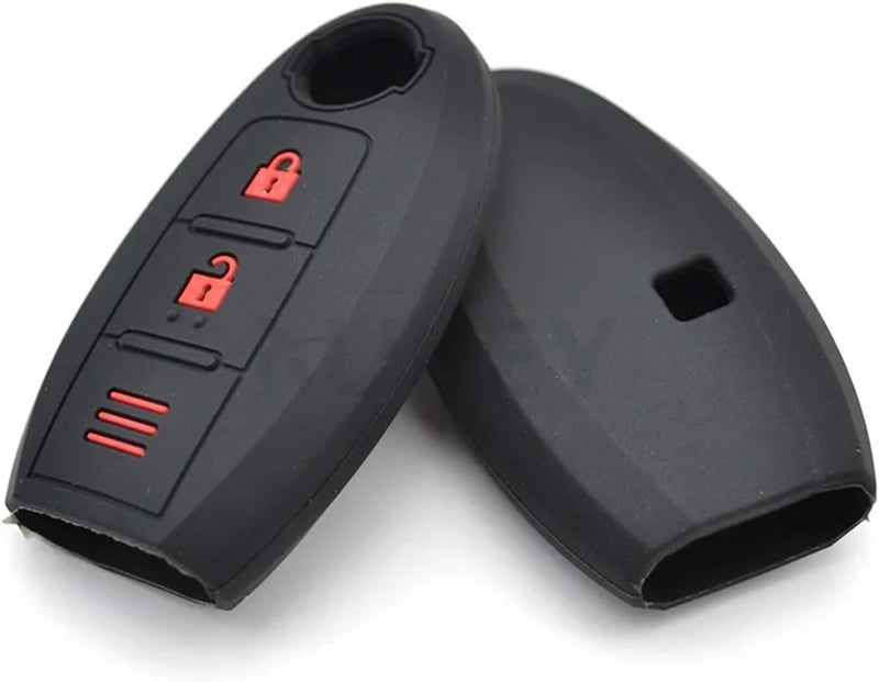QASULER 3 Buttons Silicone Car Key Case for Nissan Models - Image 1
