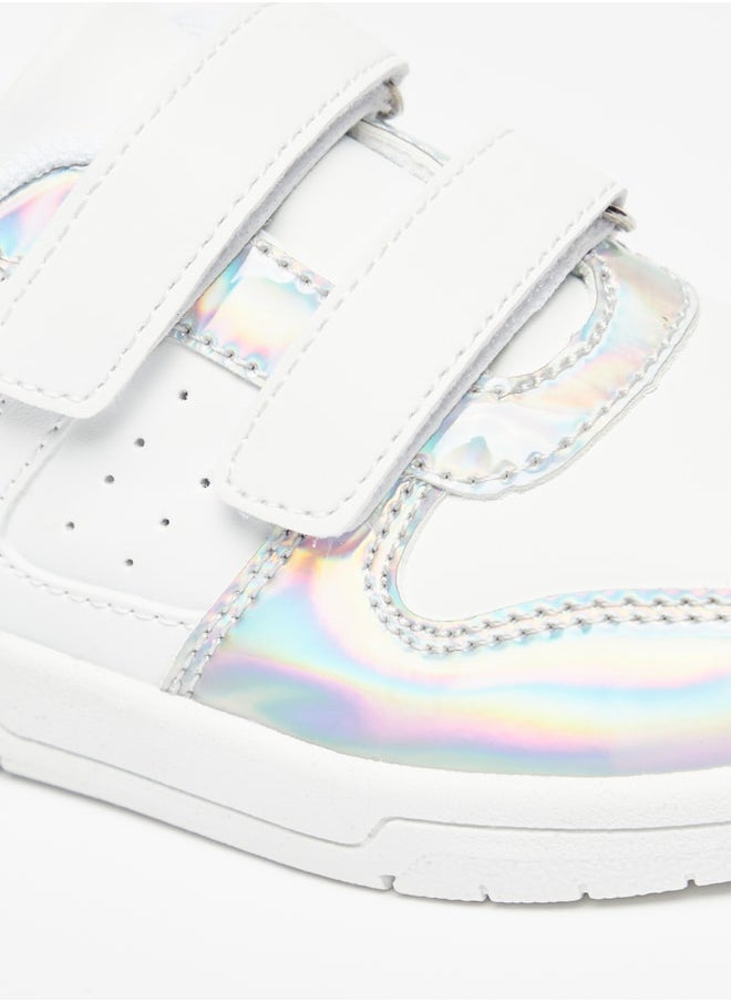 Flora Bella By Shoexpress - Girl's Paneled Sneakers with Hook and Loop Closure - Image 1