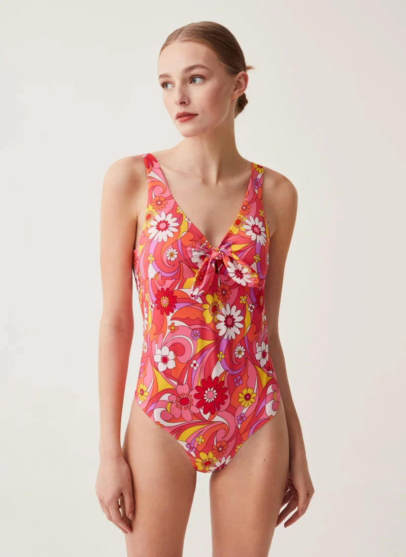 Ovs Ovs One-Piece Swimsuit With Floral Print