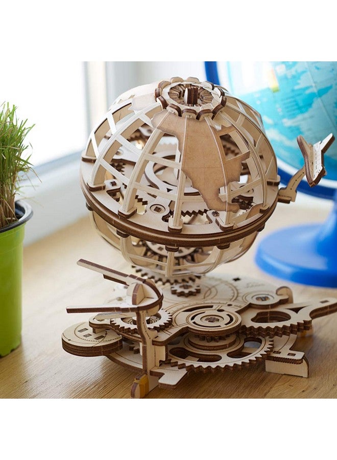 أوجيرز مجموعة ديكورات المكاتب العتيقة من Ugears Globus - ألغاز تعليمية إبداعية خشبية، ومجموعات نماذج ميكانيكية ثلاثية الأبعاد ذاتية التجميع للبناء، وألغاز تحفيزية للبالغين، وديكور طاولة فريد من نوعه - Image 2