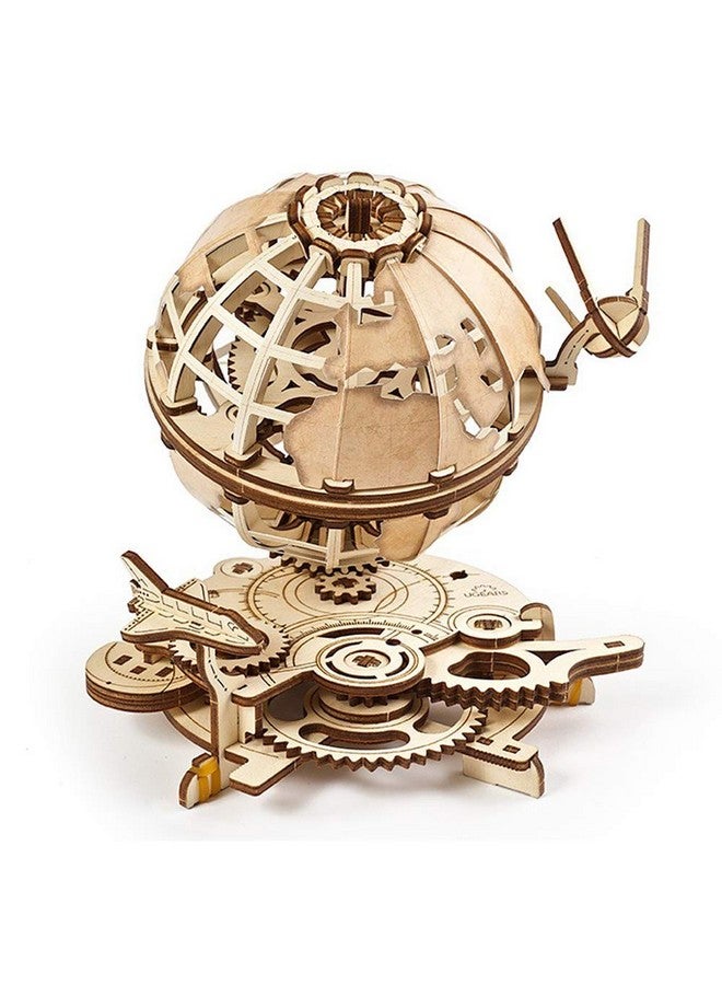 أوجيرز مجموعة ديكورات المكاتب العتيقة من Ugears Globus - ألغاز تعليمية إبداعية خشبية، ومجموعات نماذج ميكانيكية ثلاثية الأبعاد ذاتية التجميع للبناء، وألغاز تحفيزية للبالغين، وديكور طاولة فريد من نوعه - Image 1