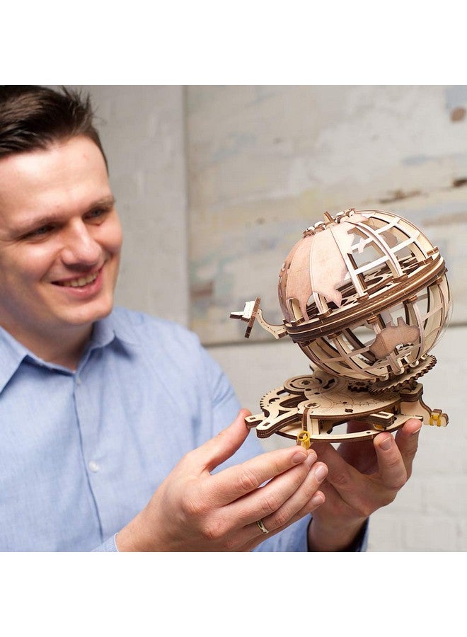 أوجيرز مجموعة ديكورات المكاتب العتيقة من Ugears Globus - ألغاز تعليمية إبداعية خشبية، ومجموعات نماذج ميكانيكية ثلاثية الأبعاد ذاتية التجميع للبناء، وألغاز تحفيزية للبالغين، وديكور طاولة فريد من نوعه - Image 3