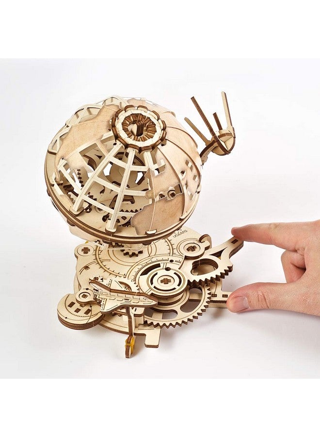 أوجيرز مجموعة ديكورات المكاتب العتيقة من Ugears Globus - ألغاز تعليمية إبداعية خشبية، ومجموعات نماذج ميكانيكية ثلاثية الأبعاد ذاتية التجميع للبناء، وألغاز تحفيزية للبالغين، وديكور طاولة فريد من نوعه - Image 4