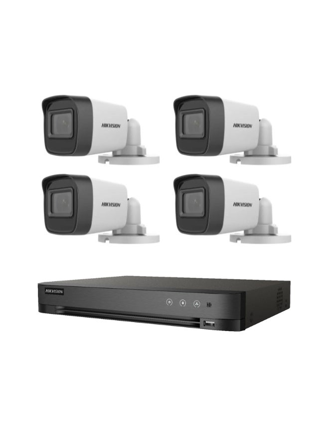 هيك فيجن مجموعة كاميرات مراقبة 4 قطع مع جهاز DVR - Image 1