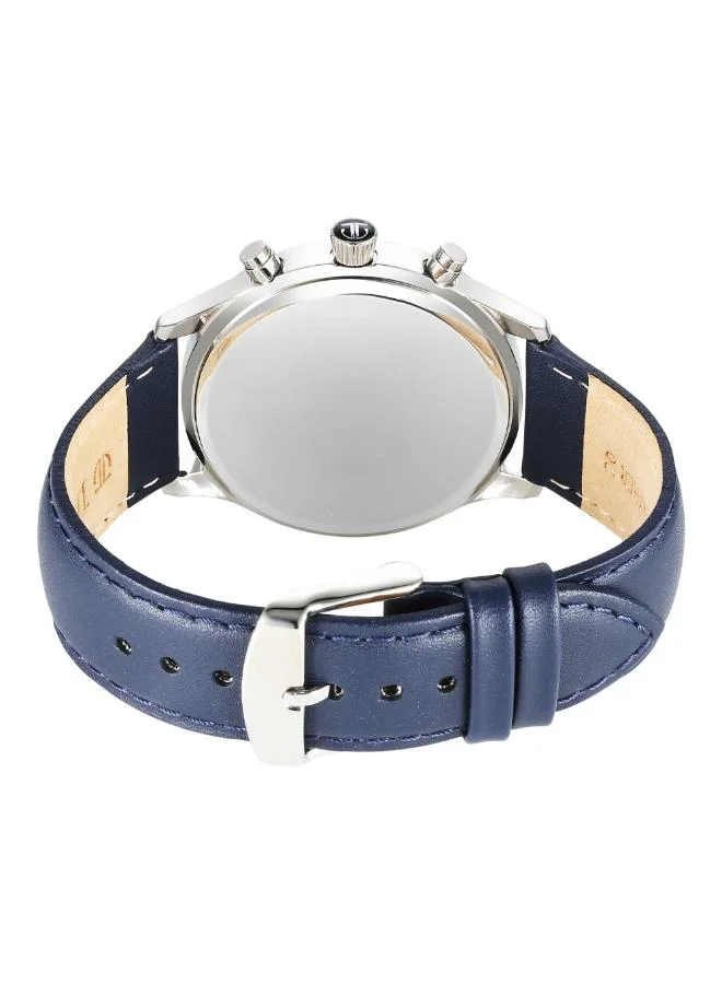 تيتان Men Multifunction Display Watch With Blue Leather Strap - 1874SL04
