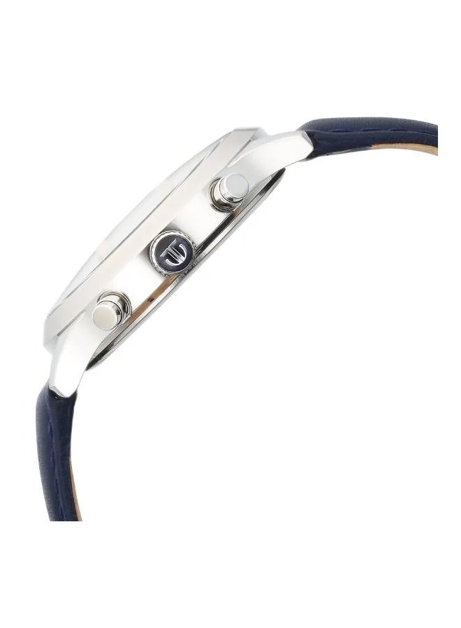 تيتان Men Multifunction Display Watch With Blue Leather Strap - 1874SL04