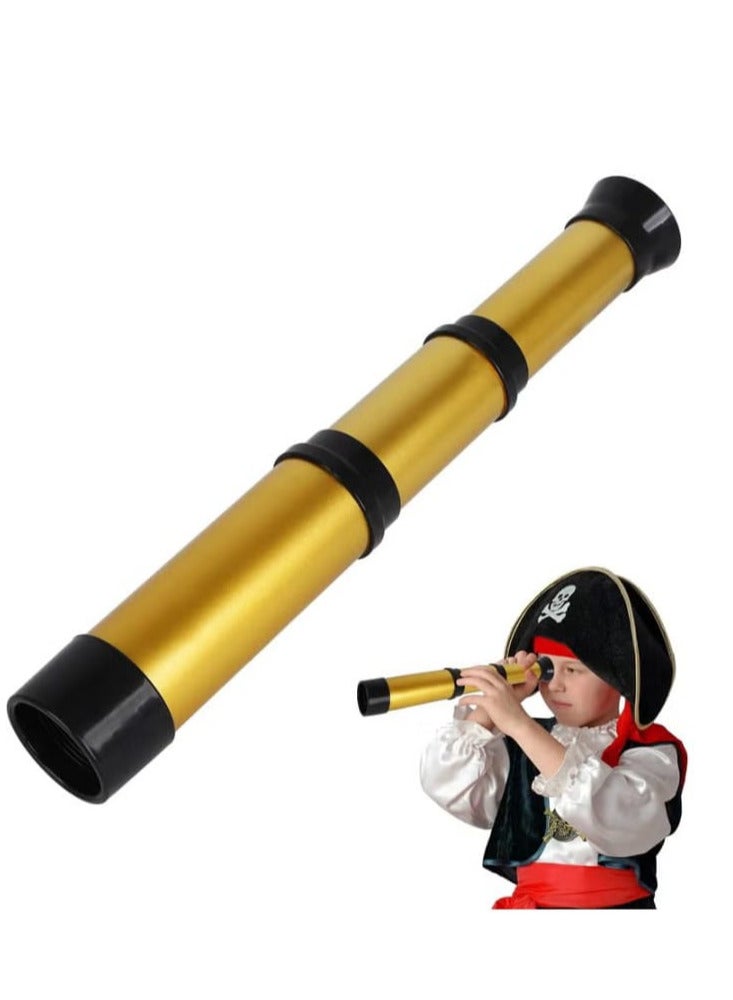 Fadker Pirate Monocular Telescope Toy for Kids, Portable Telescopic Design for Boys and Girls, Gold. - Image 1