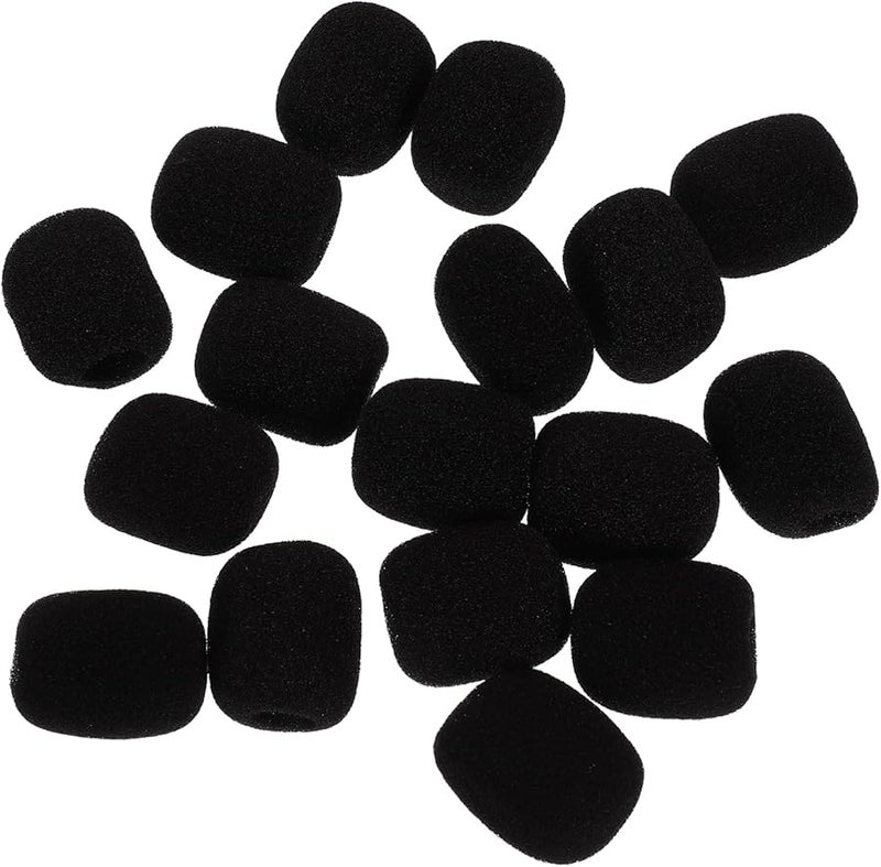 100pcs Black Microphone Foam Windscreen Covers For Enhanced Protection Against Wind And Spit - Image 2